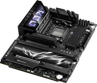 Материнская плата Asus ROG CROSSHAIR X870E HERO SocketAM5 AMD X870E 4xDDR5 ATX AC`97 8ch(7.1) 5Gigabit + 2.5Gigabit Ethernet RAID+HDMI - купить недорого с доставкой в интернет-магазине