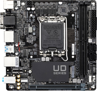 Материнская плата Gigabyte H610I Soc-1700 Intel H610 2xDDR5 mini-ITX AC`97 8ch(7.1) GbLAN+VGA+HDMI+DP - купить недорого с доставкой в интернет-магазине