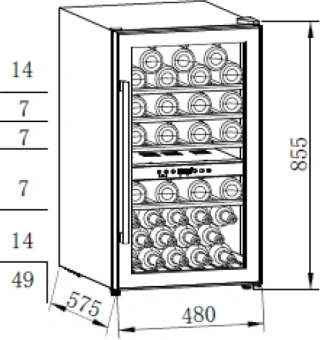 Винный шкаф Weissgauff WWC-49 DB DualZone 1-нокамерн. черный - купить недорого с доставкой в интернет-магазине