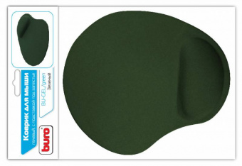 Коврик для мыши Buro BU-GEL светло-зеленый 225x190x2мм - купить недорого с доставкой в интернет-магазине