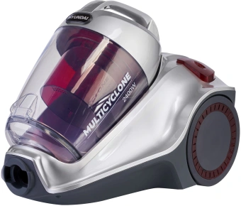 Пылесос Hyundai HYV-C4570 2400Вт серебристый/красный - купить недорого с доставкой в интернет-магазине