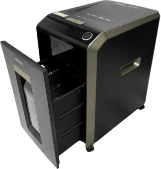 Шредер Office Kit SA200С 3,8x10 черный/серый с автоподачей (секр.P-4) фрагменты 220лист. 40лтр. скобы пл.карты - купить недорого с доставкой в интернет-магазине
