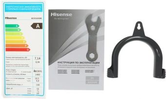 Стиральная машина Hisense WD5S1045BB класс: A загр.фронтальная макс.:10.5кг (с сушкой) черный инвертор - купить недорого с доставкой в интернет-магазине