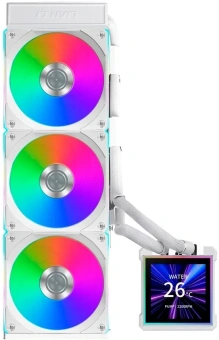 Система водяного охлаждения Lian-Li HydroShift II LCD-S 360CL ARGB Soc-AM5/AM4/1700/1851 белый 4-pin 30dB Al+Cu LCD Ret (G89.GHS2LCDS36CW.R0) - купить недорого с доставкой в интернет-магазине