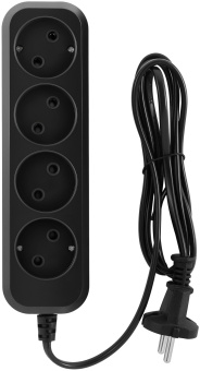 Сетевой удлинитель SunWind SW-PE41-B 1.5м (4 розетки) черный (коробка) - купить недорого с доставкой в интернет-магазине