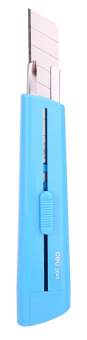 Нож канцелярский Deli E2040blue Rio 100мм шир.лез.18мм фиксатор сталь синий блистер - купить недорого с доставкой в интернет-магазине
