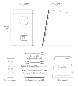 Колонки Edifier R2000DB 2.0 т.дерево 120Вт BT - купить недорого с доставкой в интернет-магазине