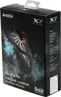 Мышь A4Tech Oscar Editor XL-747H коричневый/рисунок лазерная 3600dpi USB 6but (XL-747H (BROWN SPIDER)) - купить недорого с доставкой в интернет-магазине