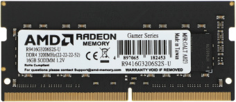 Память DDR4 16GB 3200MHz AMD R9416G3206S2S-U R9 RTL PC4-25600 CL22 SO-DIMM 260-pin 1.2В Ret - купить недорого с доставкой в интернет-магазине