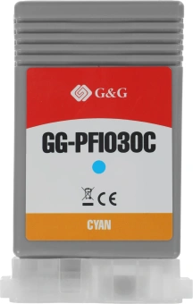 Картридж струйный G&G GG-PFI030C PFI-030C голубой (55мл) для Canon imagePrograf TA-20/30 TM-240/340 - купить недорого с доставкой в интернет-магазине
