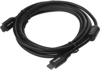 Кабель аудио-видео Buro HDMI (m)/HDMI (m) 3м. феррит.кольца позолоч.конт. черный (BHP-HDMI-2.1-3G) - купить недорого с доставкой в интернет-магазине
