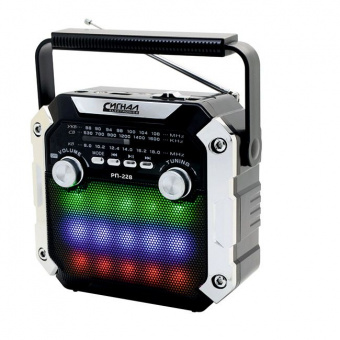 Радиоприемник портативный Сигнал РП-228 черный USB microSD - купить недорого с доставкой в интернет-магазине