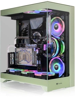 Корпус Thermaltake CTE E550 TG Matcha зеленый без БП ATX 8x120mm 6x140mm 2xUSB3.0 audio bott PSU - купить недорого с доставкой в интернет-магазине