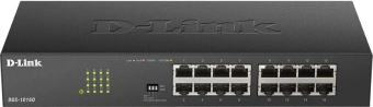 Коммутатор D-Link DGS-1016D/V/K1A 16x1Гбит/с неуправляемый - купить недорого с доставкой в интернет-магазине
