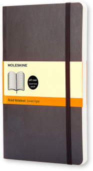 Блокнот Moleskine CLASSIC SOFT QP616 Large 130х210мм 192стр. линейка мягкая обложка черный - купить недорого с доставкой в интернет-магазине