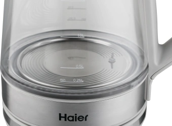 Чайник электрический Haier HK-501 1.7л. 2400Вт серый корпус: стекло/пластик (TD0036930RU) - купить недорого с доставкой в интернет-магазине