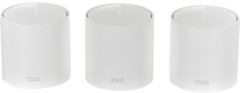 Бесшовный Mesh роутер TP-Link Deco X60(3-Pack) AX5400 10/100/1000BASE-TX белый (упак.:3шт) - купить недорого с доставкой в интернет-магазине