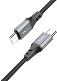Кабель Hoco Spear X86 TYPE-C TO TYPE-C USB Type-C (m)-USB Type-C (m) 1м черный коробка - купить недорого с доставкой в интернет-магазине
