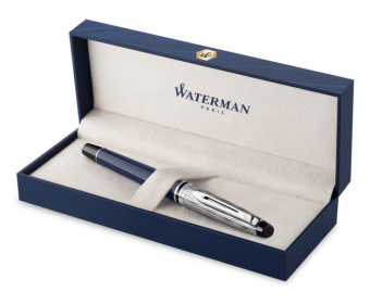 Ручка перьев. Waterman Expert L`Essence du Bleu (CW2166426) LaqBlue CT F сталь нержавеющая подар.кор. - купить недорого с доставкой в интернет-магазине