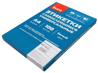 Этикетки Buro A4 105x148мм 4шт на листе/100л./белый матовое самоклей. универсальная - купить недорого с доставкой в интернет-магазине