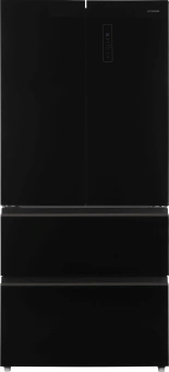 Холодильник Hyundai CM55043F 3-хкамерн. черный стекло инвертер - купить недорого с доставкой в интернет-магазине