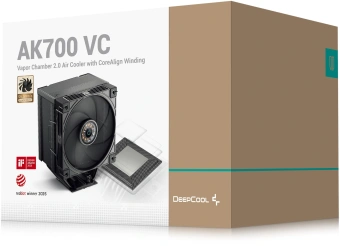 Устройство охлаждения(кулер) Deepcool AK700 VC нет подсветки Soc-AM5/AM4/1200/1700/1851 черный 4-pin 36dB Al+Cu 300W 1248gr Ret (R-AK700VC-BKNNMN-GJD) - купить недорого с доставкой в интернет-магазине