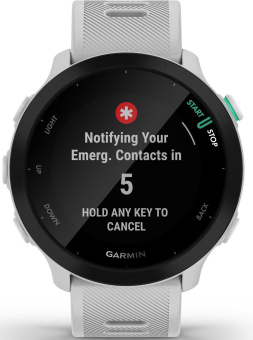 Смарт-часы Garmin Forerunner 55 42мм 1.04" LCD корп.белый рем.белый разм.брасл.:127-220мм (010-02562-11) - купить недорого с доставкой в интернет-магазине