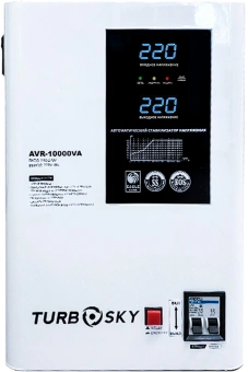 Стабилизатор напряжения Turbosky AVR-10000VA 10кВА однофазный белый - купить недорого с доставкой в интернет-магазине