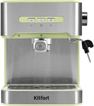 Кофеварка рожковая Kitfort КТ-7442 850Вт зеленый/нержавеющая сталь - купить недорого с доставкой в интернет-магазине