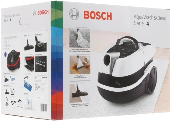 Пылесос Bosch Serie 4 BWD421POW 2100Вт черный/красный - купить недорого с доставкой в интернет-магазине