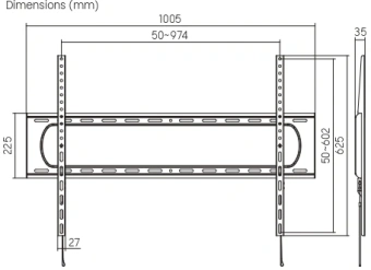 Кронштейн для телевизора Ultramounts UM825F черный 60"-120" макс.120кг настенный фиксированный - купить недорого с доставкой в интернет-магазине