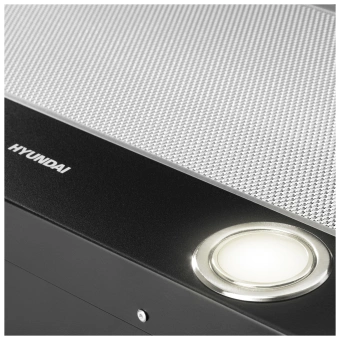 Вытяжка встраиваемая Hyundai HBH 6236 BG черный управление: кулисные переключатели (1 мотор) - купить недорого с доставкой в интернет-магазине