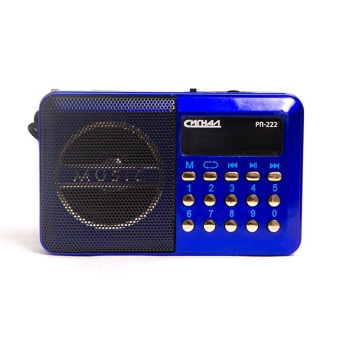Радиоприемник портативный Сигнал РП-222 синий/черный USB microSD - купить недорого с доставкой в интернет-магазине