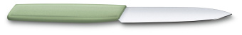 Нож кухонный Victorinox Swiss Modern (6.9006.1042) стальной универсальный лезв.100мм прямая заточка зеленый - купить недорого с доставкой в интернет-магазине
