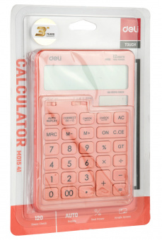 Калькулятор настольный Deli Touch EM01541 красный 12-разр. - купить недорого с доставкой в интернет-магазине