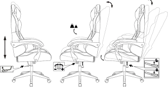 Кресло игровое Zombie Predator черный Neo Black с подголов. крестов. пластик - купить недорого с доставкой в интернет-магазине
