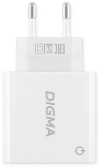 Сетевое зар./устр. Digma DGWC-2U-3A-WG 15.5W 3.1A+1A 2xUSB универсальное белый - купить недорого с доставкой в интернет-магазине