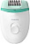 Эпилятор Philips BRE224/00 скор.:2 насад.:1 белый/мятный
