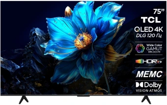Телевизор QLED TCL 75" 75P7K черный 4K Ultra HD 60Hz DVB-T DVB-T2 DVB-C DVB-S DVB-S2 USB WiFi Smart TV - купить недорого с доставкой в интернет-магазине