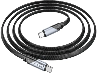 Кабель Hoco U119 Machine 60W charging data cable Type-C to Ty 05021 USB Type-C (m)-USB Type-C (m) 1.2м черный - купить недорого с доставкой в интернет-магазине