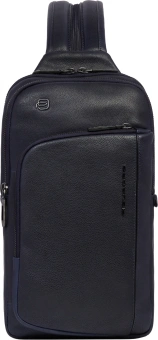 Рюкзак слинг мужской Piquadro Cronus CA6686S134/BLU синий кожа - купить недорого с доставкой в интернет-магазине
