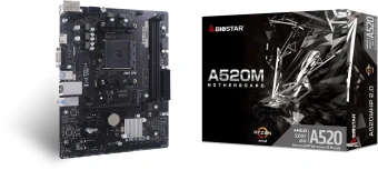 Материнская плата Biostar A520MHP 2.0 Soc-AM4 AMD A520 2xDDR4 mATX AC`97 8ch(7.1) GbLAN RAID+VGA+HDMI - купить недорого с доставкой в интернет-магазине