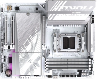 Материнская плата Gigabyte B850 AORUS ELITE WIFI7 ICE Socket AM5 AMD B850 4xDDR5 ATX AC`97 8ch(7.1) 2.5Gg RAID+DP - купить недорого с доставкой в интернет-магазине