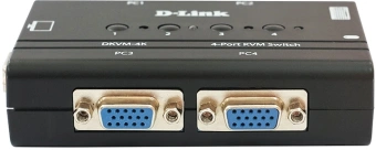 Переключатель KVM D-Link DKVM-4K 4xPC port (DKVM-4K/B3A) - купить недорого с доставкой в интернет-магазине