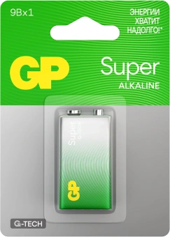 Батарея GP Super Alkaline 1604AA21-5CRSBC1 9V (1шт) блистер - купить недорого с доставкой в интернет-магазине