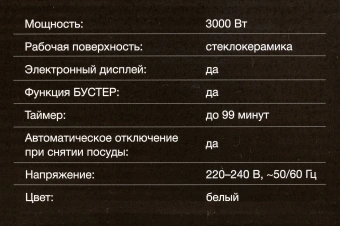 Плита Индукционная Hyundai HYC-0108 белый стеклокерамика (настольная) - купить недорого с доставкой в интернет-магазине