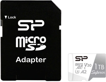 Флеш карта microSDXC 1TB Silicon Power SP001TBSTXDA2V20SP Superior + adapter - купить недорого с доставкой в интернет-магазине