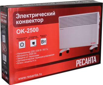 Конвектор Ресанта ОК-2500 2500Вт белый - купить недорого с доставкой в интернет-магазине