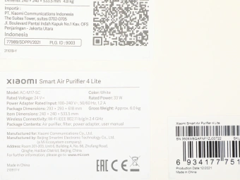 Воздухоочиститель Xiaomi Smart Air Purifier 4 Lite EU 33Вт белый (BHR5274GL) - купить недорого с доставкой в интернет-магазине