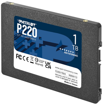 Накопитель SSD Patriot SATA III 1Tb P220S1TB25 P220 2.5" - купить недорого с доставкой в интернет-магазине